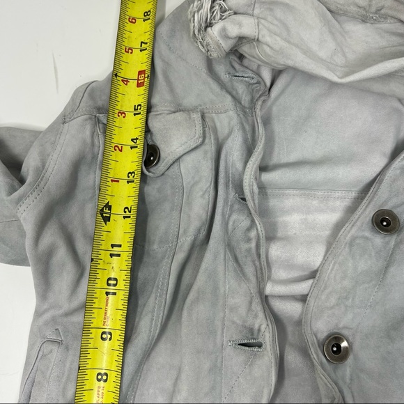 Jakett Light Blue Leather Jacket Medium - Picture 8 of 11